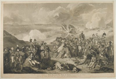 Der Tod von General Abercrombie in der Schlacht von Alexandria, 21. März 1801, graviert von J. Vendramini, veröffentlicht 1804 von Robert Kerr Porter